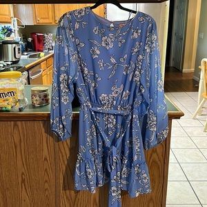 Blue white summer dress